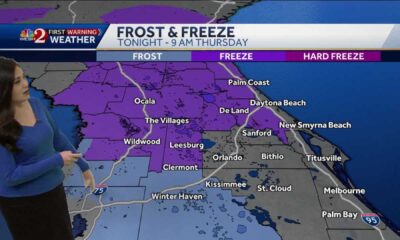 Freeze Warning Central Florida Weather Map