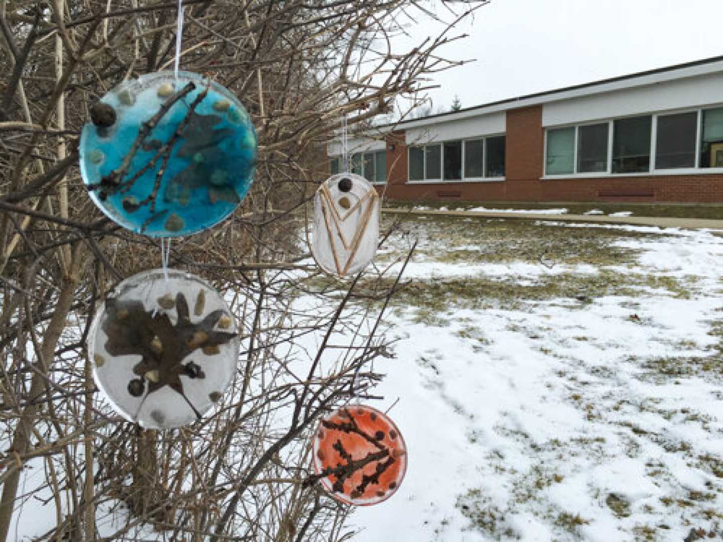 Frozen Schoolyard In Wisconsin Winter