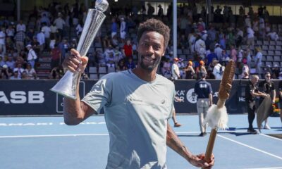 Gaël Monfils Asb Classic 2025 Victory Celebration