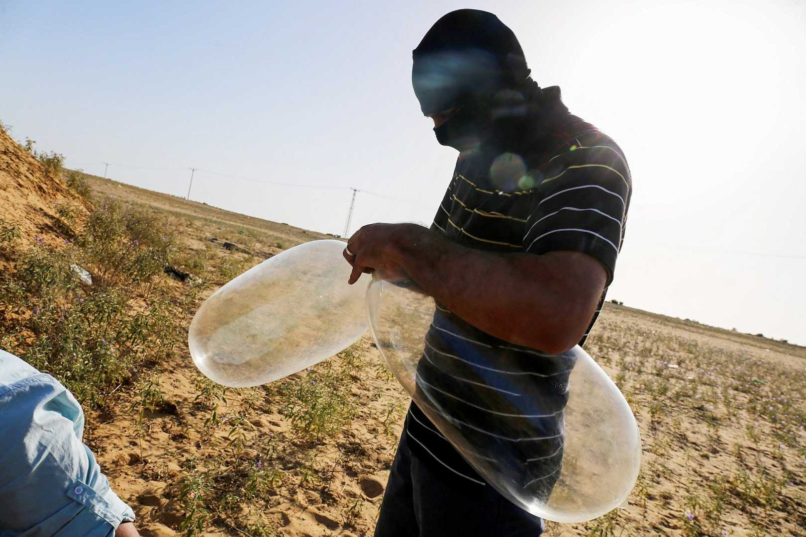 Gaza Strip Condom Balloons Israel Border Conflict