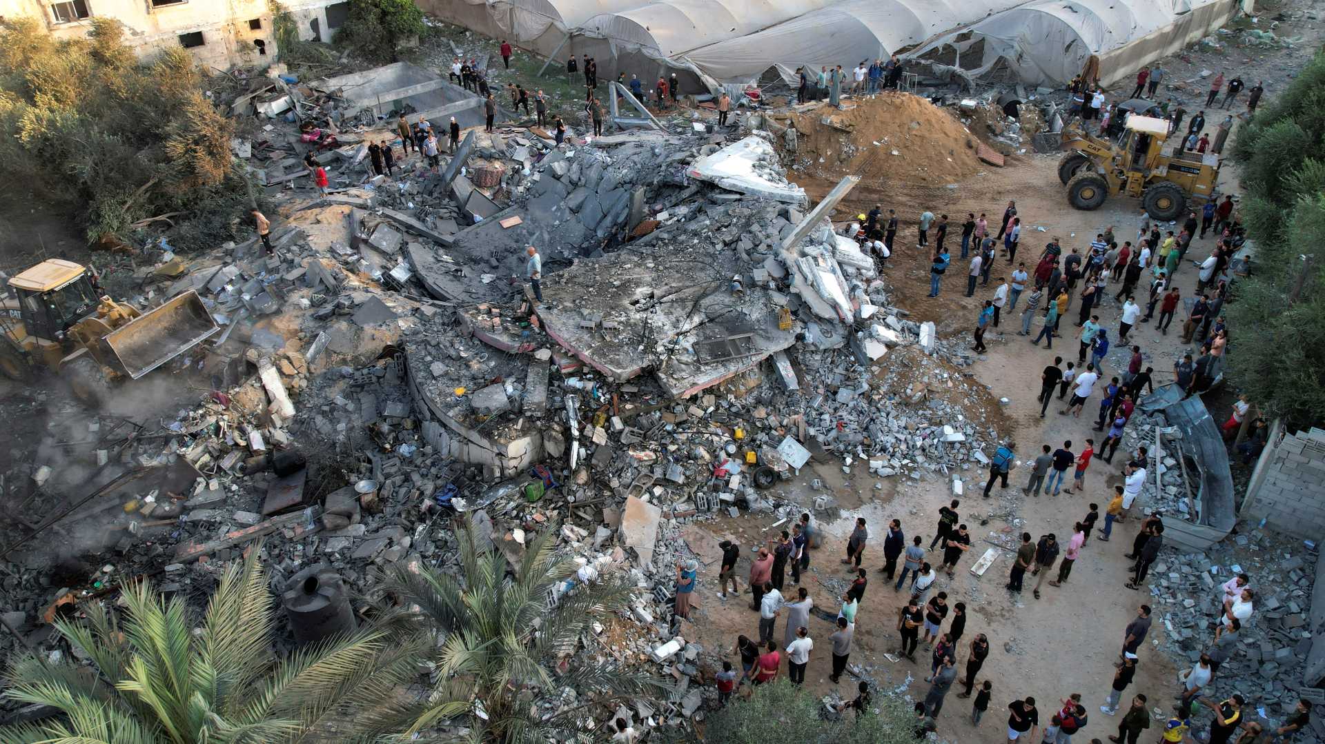 Gaza Strip Conflict Aftermath Aerial View