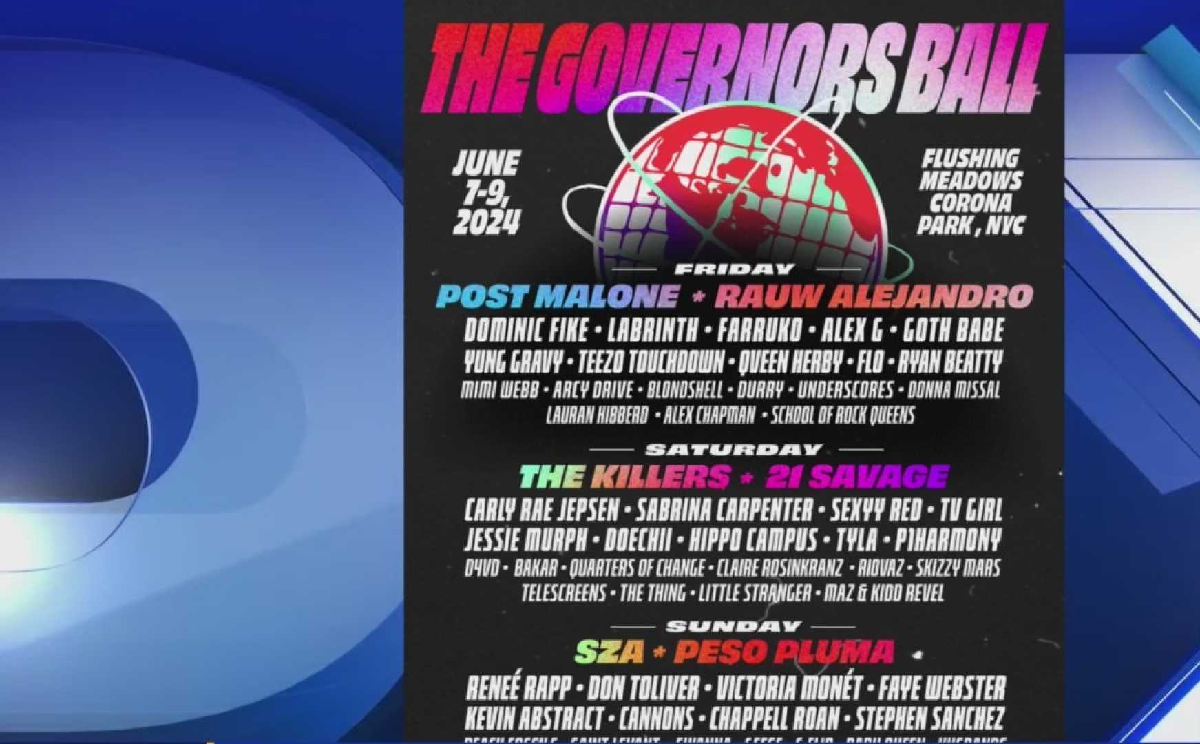 Governors Ball 2025 Lineup Poster Flushing Meadows