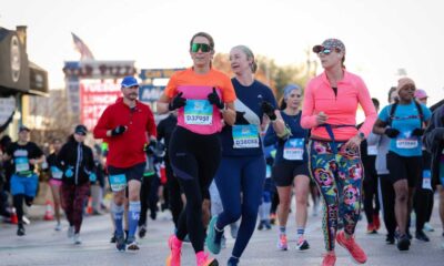 Houston Marathon Runners In Cold Weather Gear