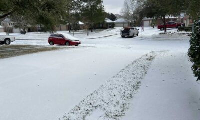 Houston Winter Storm Snow Covered Roads