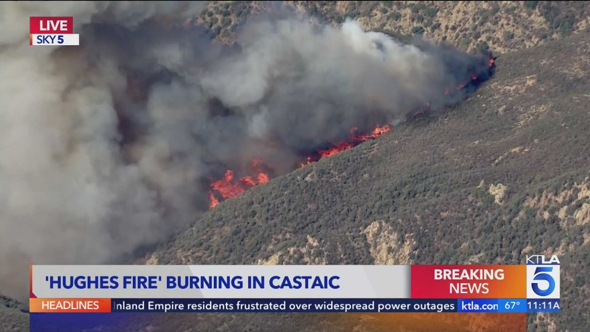 Hughes Fire Castaic California Aerial View