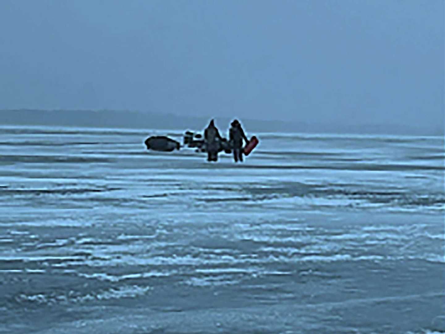 Ice Rescue Saginaw Bay Michigan 2025