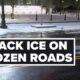 Icy Roads Charlotte North Carolina Winter Weather