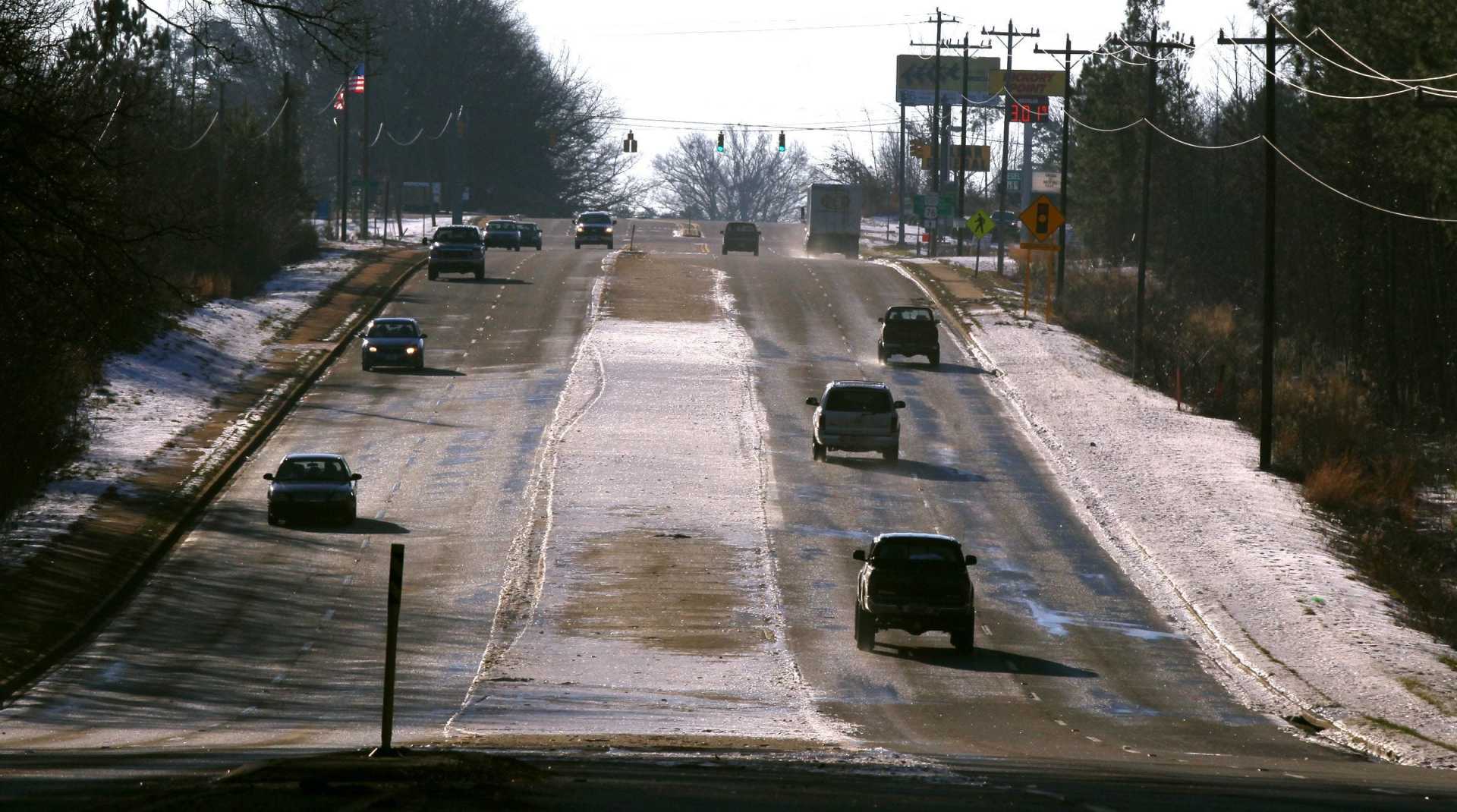 Icy Roads North Carolina Winter Storm 2025