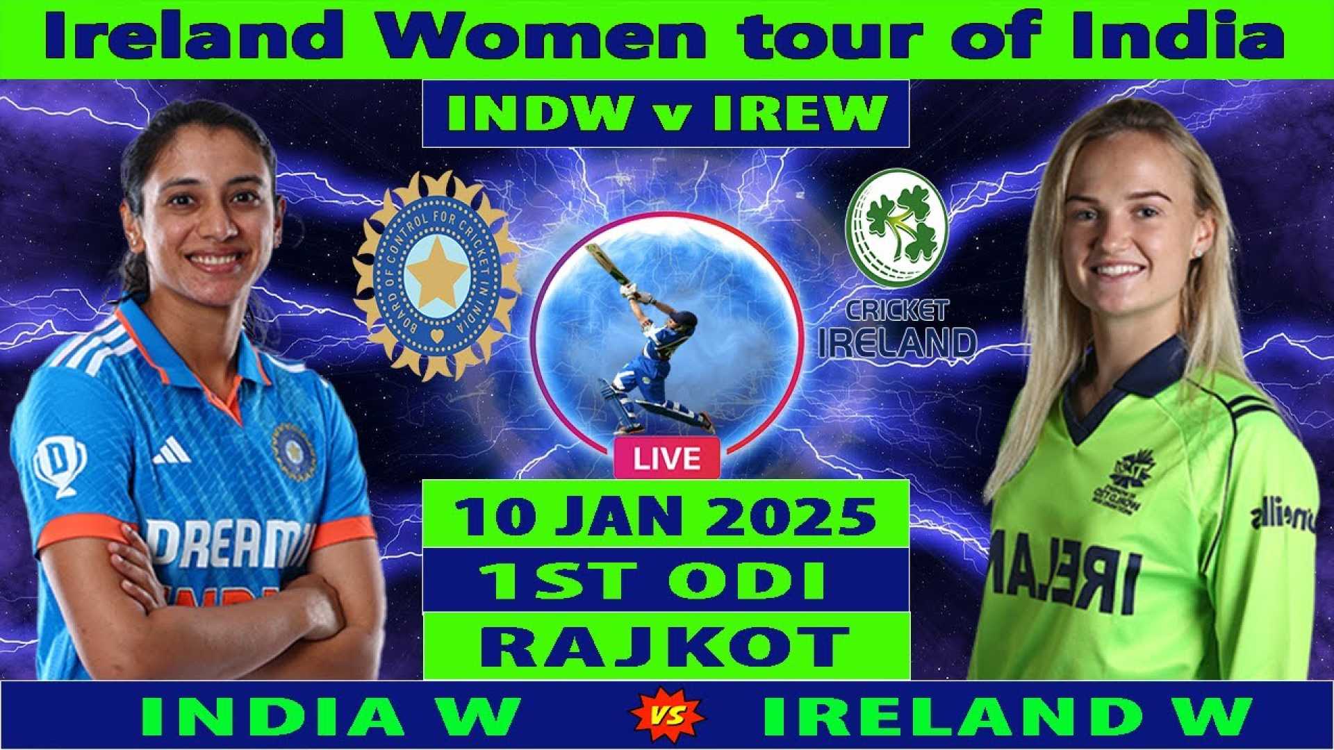 India Women Vs Ireland Women Odi Rajkot 2025