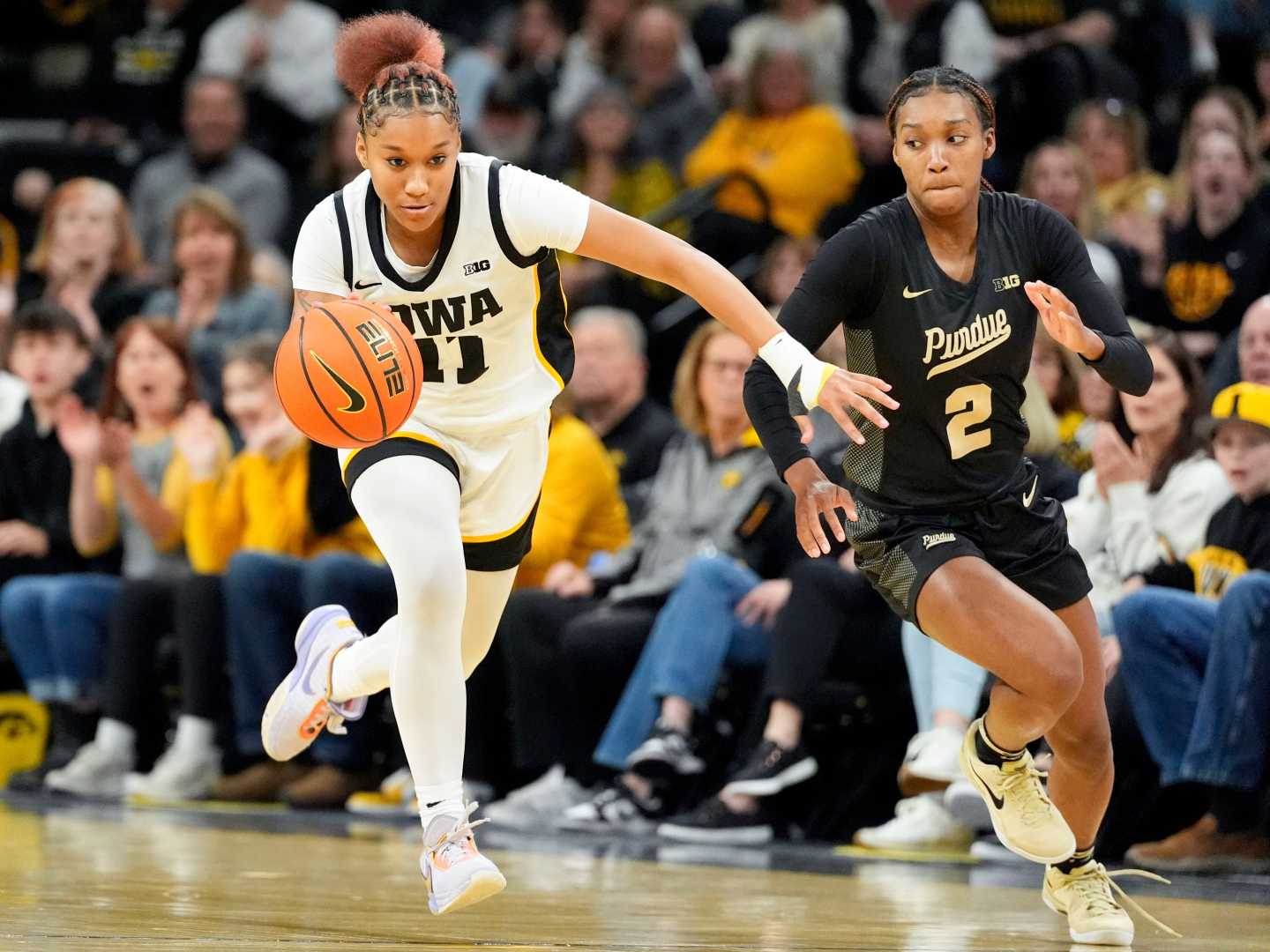 Iowa Hawkeyes Women's Basketball Game Action