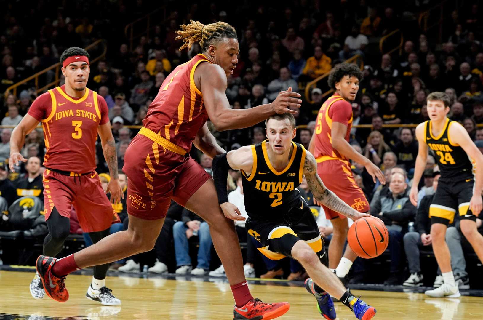 Iowa State Basketball Team 2024 Game Action