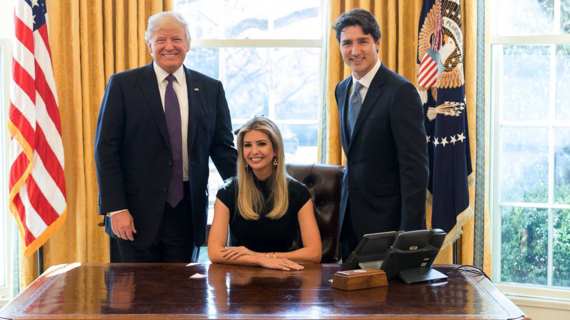 Ivanka Trump And Donald Trump White House Photo