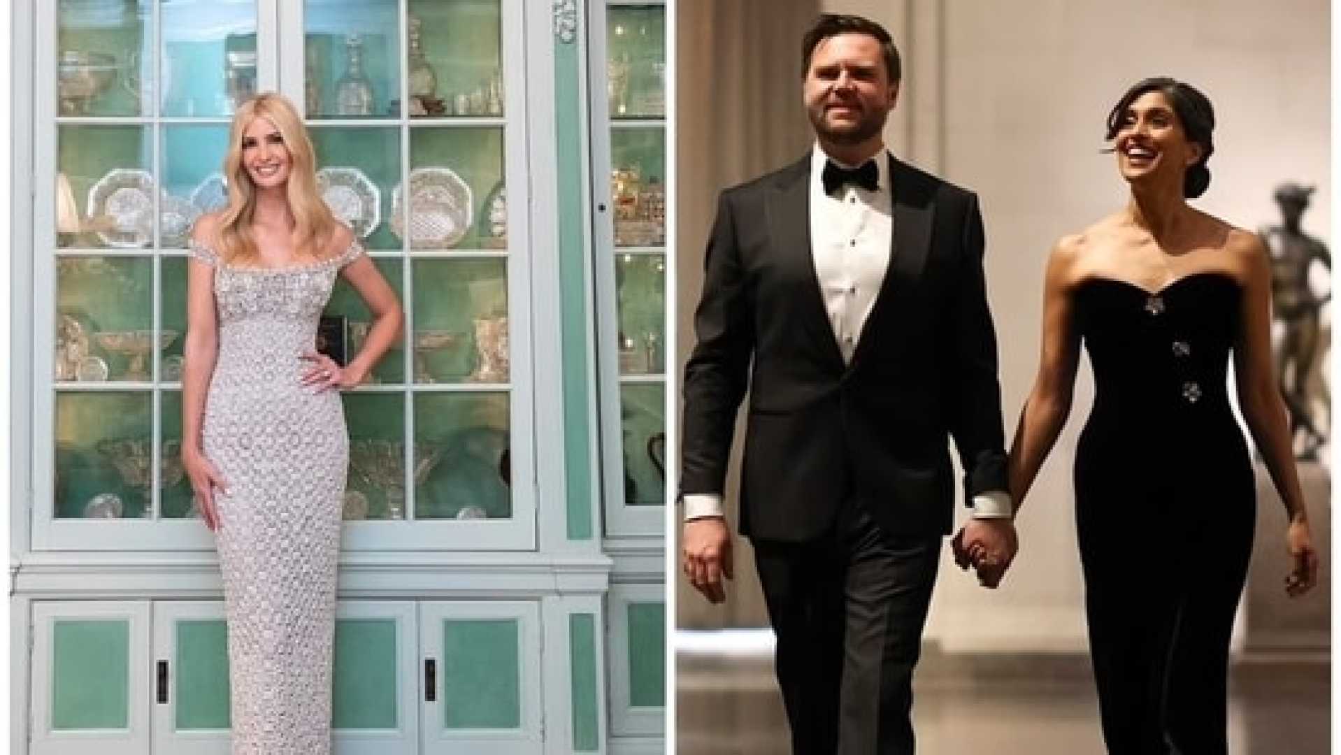 Ivanka Trump Usha Vance Oscar De La Renta Gowns