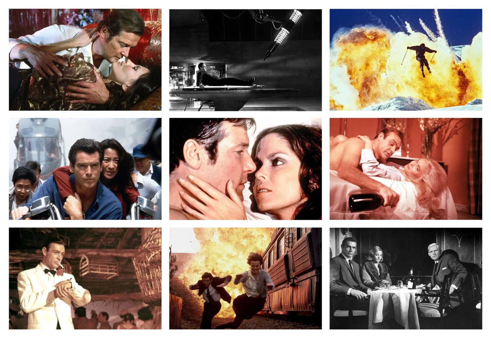 James Bond Inspired Spy Movies Collage