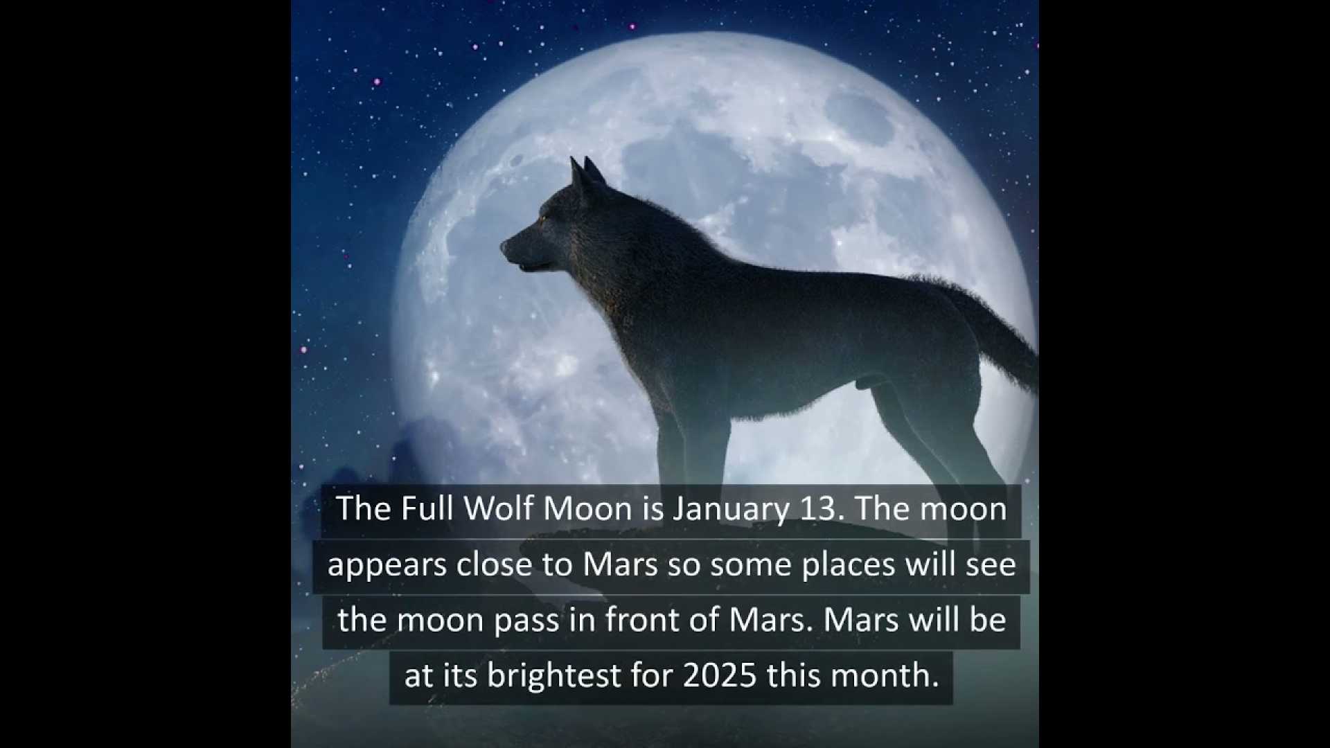 January 2025 Full Wolf Moon With Mars