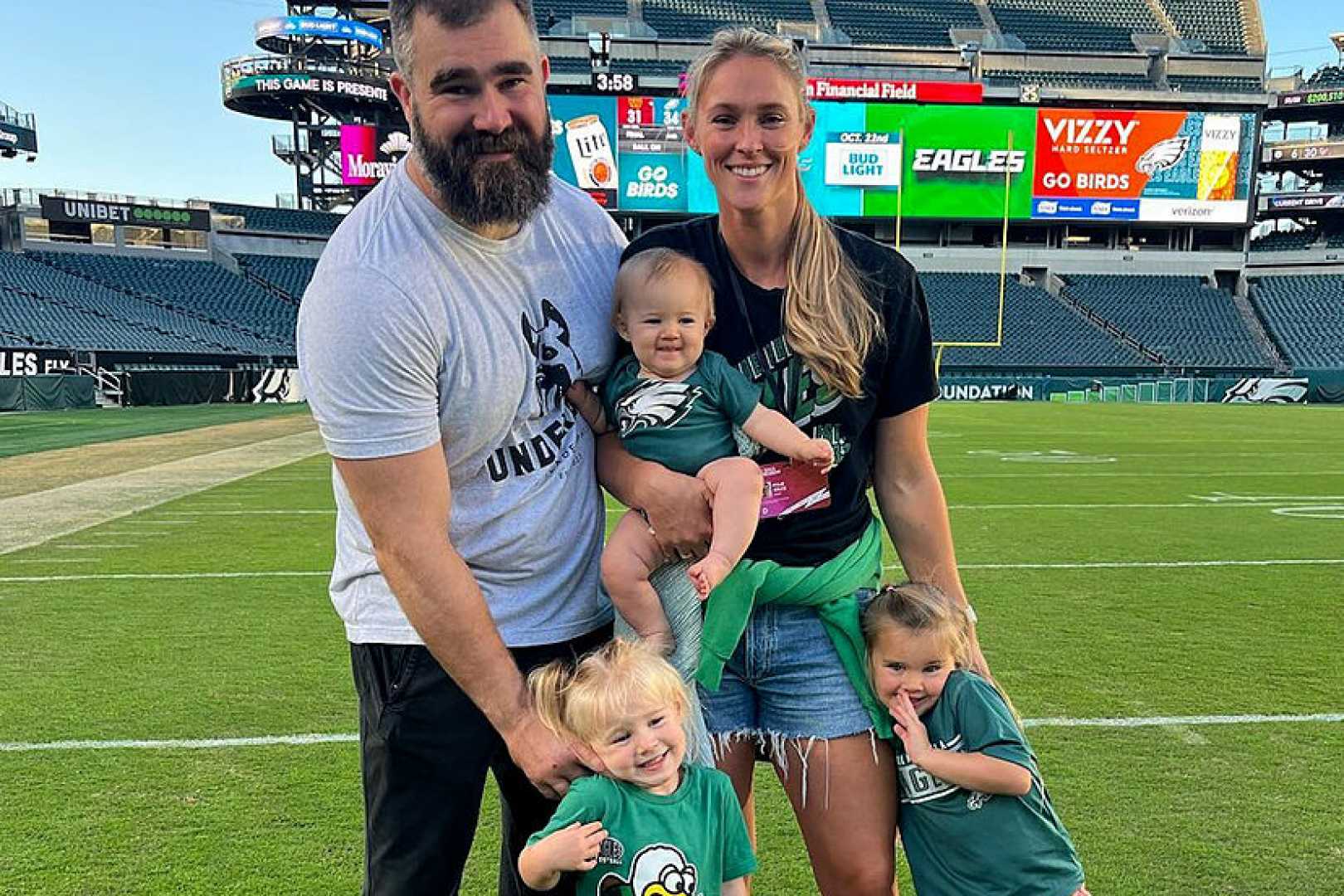 Jason And Kylie Kelce Family Photo 2023