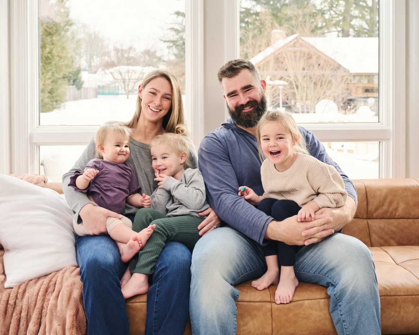 Jason And Kylie Kelce Family Photo 2025