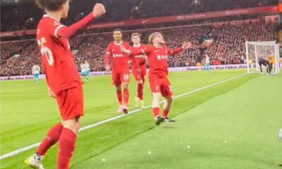 Jayden Danns Liverpool Fa Cup Goal Celebration