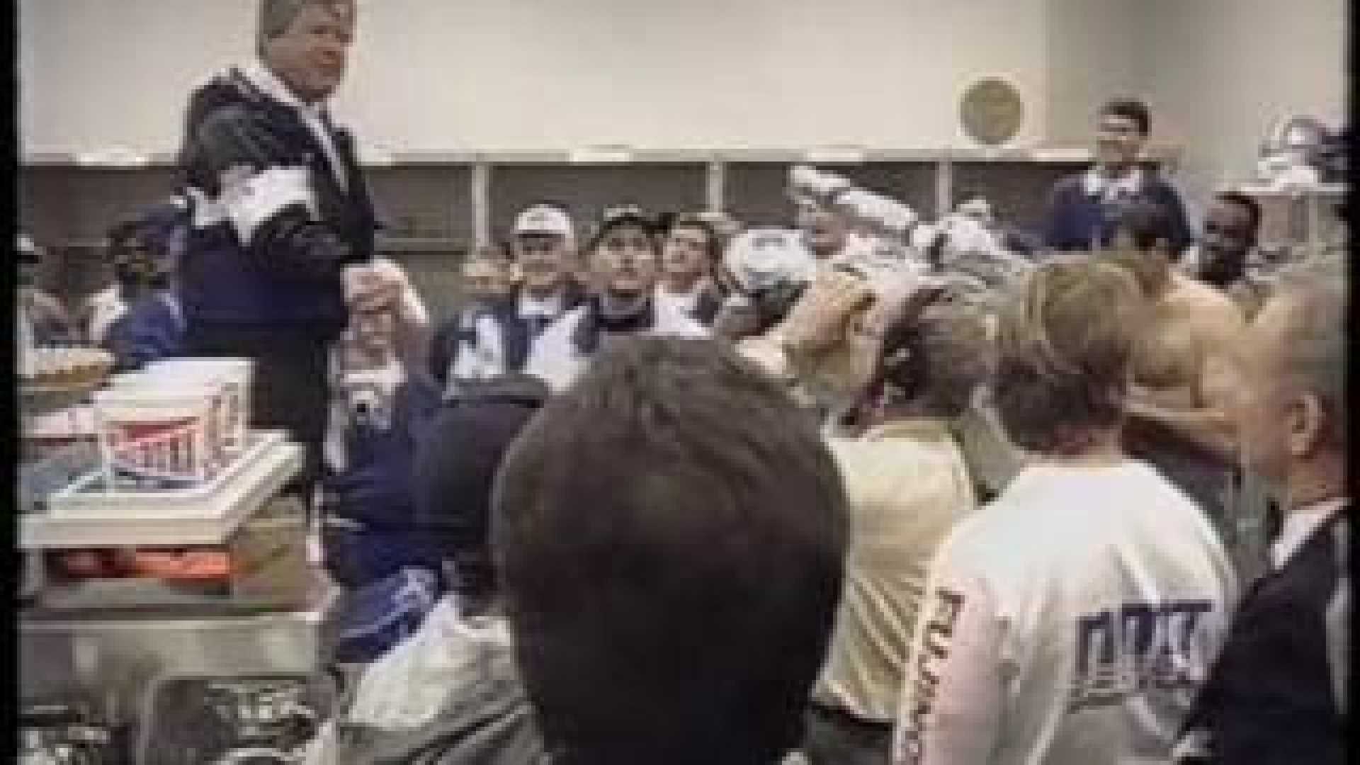 Jimmy Johnson Dallas Cowboys 1993 Locker Room