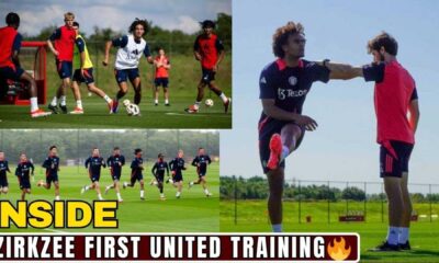 Joshua Zirkzee Manchester United Training 2025