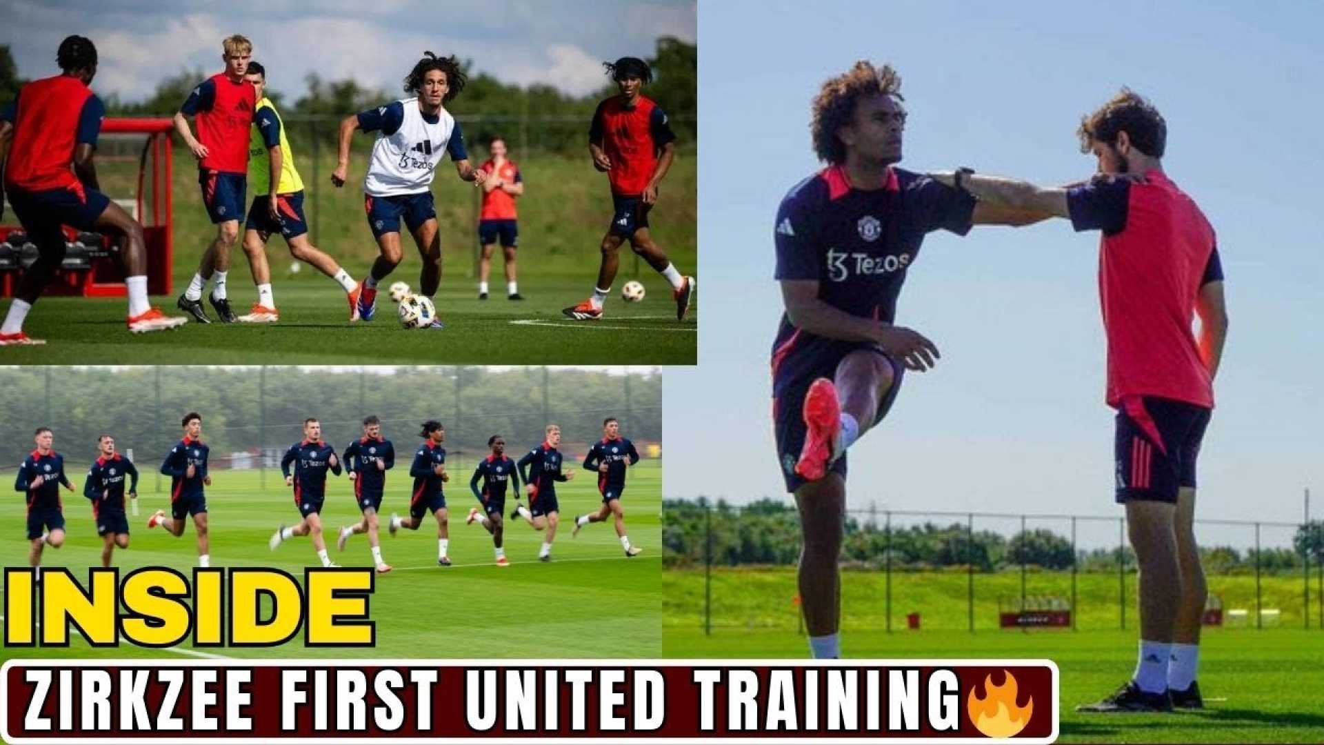 Joshua Zirkzee Manchester United Training 2025