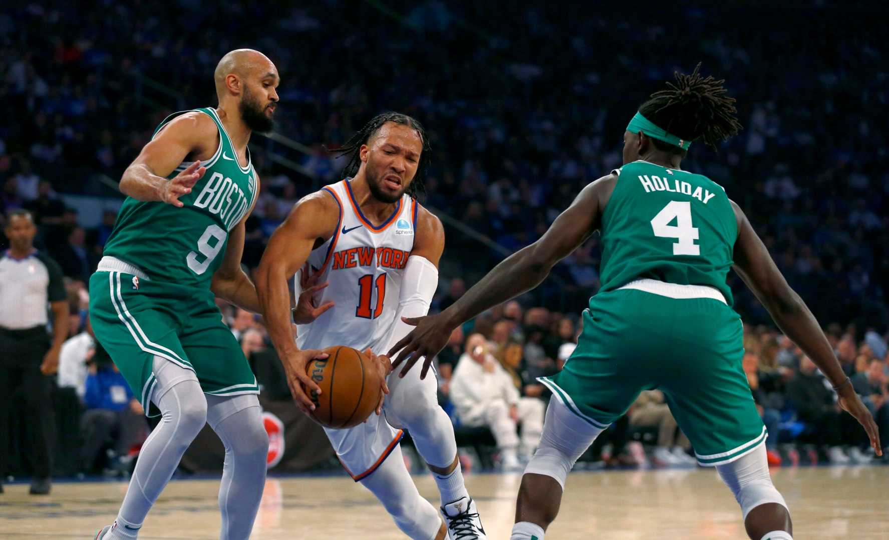 Jrue Holiday Derrick White Celtics Game Action