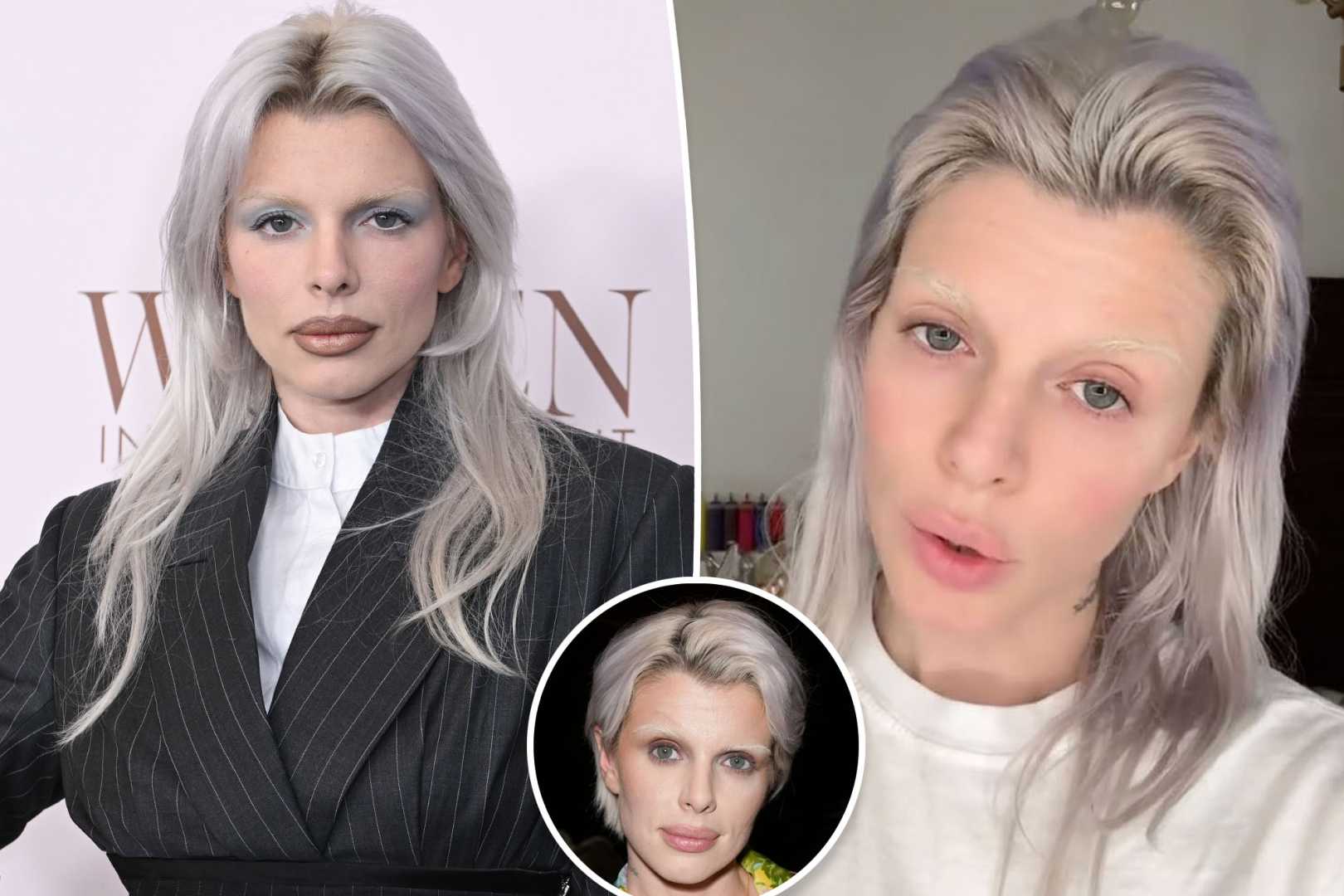 Julia Fox David Bowie Inspired Hair Transformation Tiktok