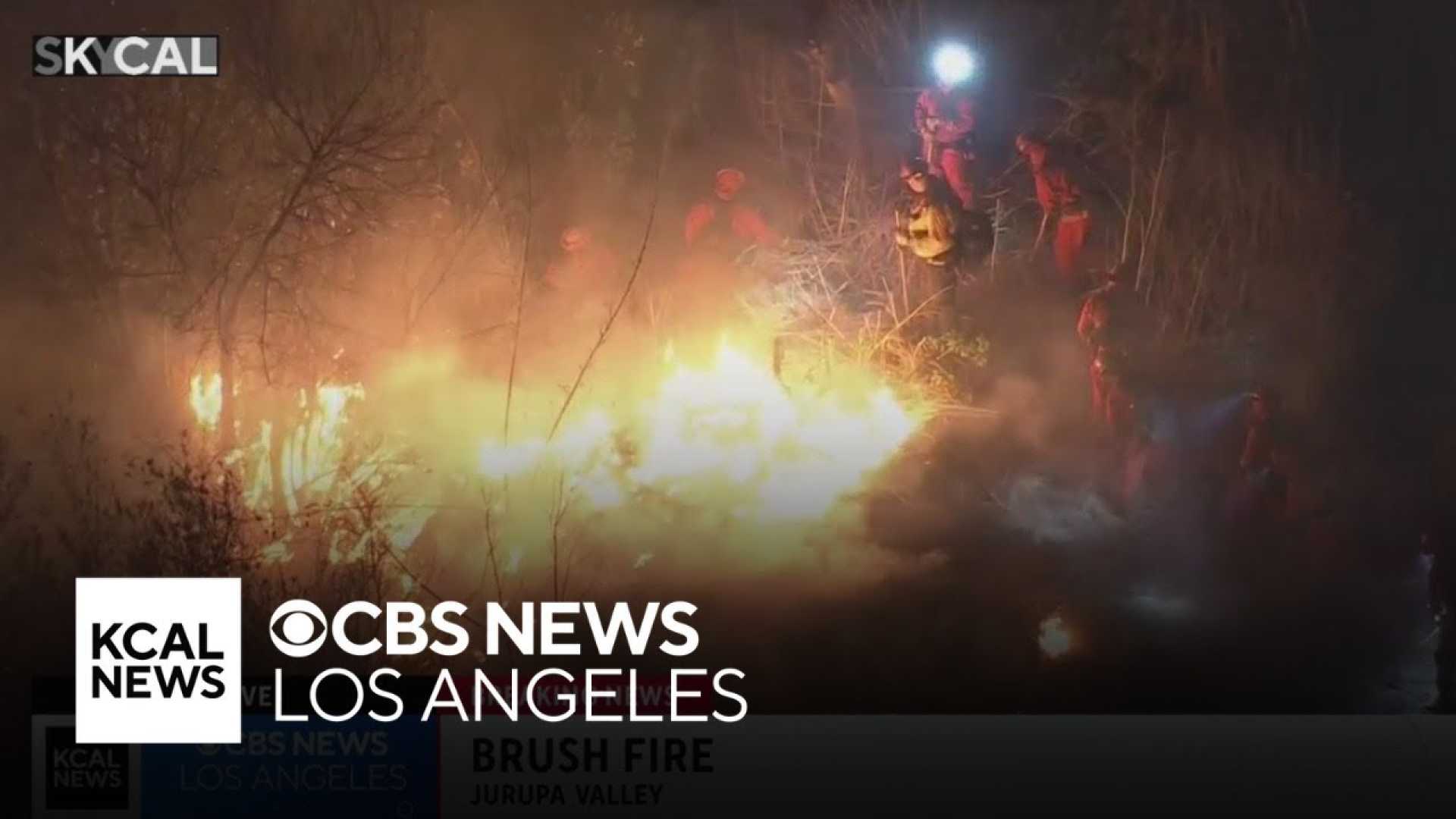 Jurupa Valley Brush Fire Santa Ana Riverbed