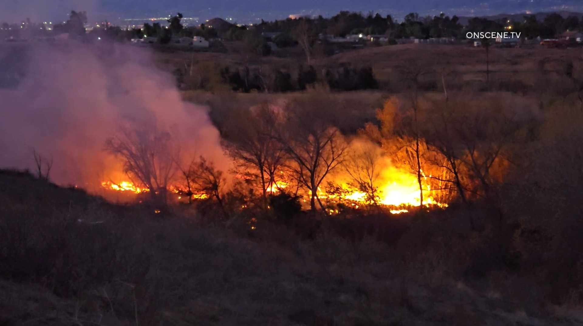 Jurupa Valley Wildfire Santa Ana Riverbed 2025