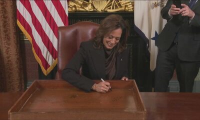 Kamala Harris Signing Desk Drawer Ceremonial Office