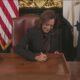 Kamala Harris Signing Desk Drawer Ceremonial Office