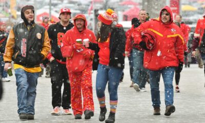 Kansas City Chiefs Fans In Cold Weather Gear