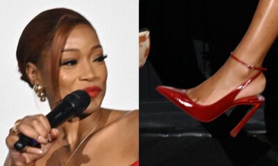 Keke Palmer Red Dress Christian Louboutin Shoes