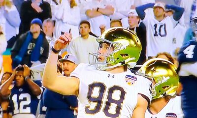 Kyle Hamilton Notre Dame Orange Bowl Celebration