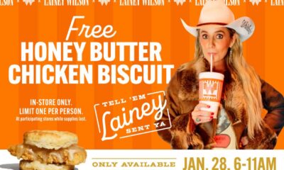 Lainey Wilson Whataburger Honey Butter Chicken Biscuit