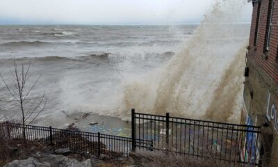 Lake Erie Flooding Waves Shoreline Erosion