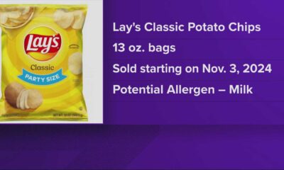 Lay's Classic Potato Chips Recall Fda Milk Allergen