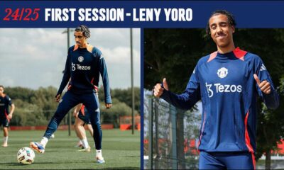 Leny Yoro Manchester United Training Session