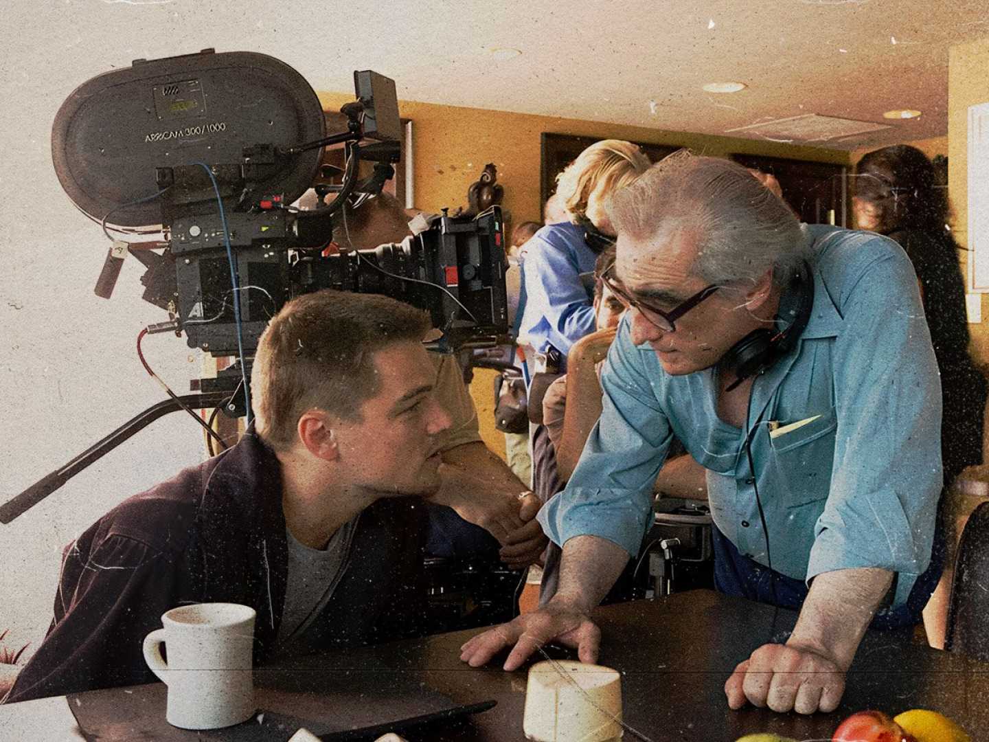 Leonardo Dicaprio Martin Scorsese Film Set