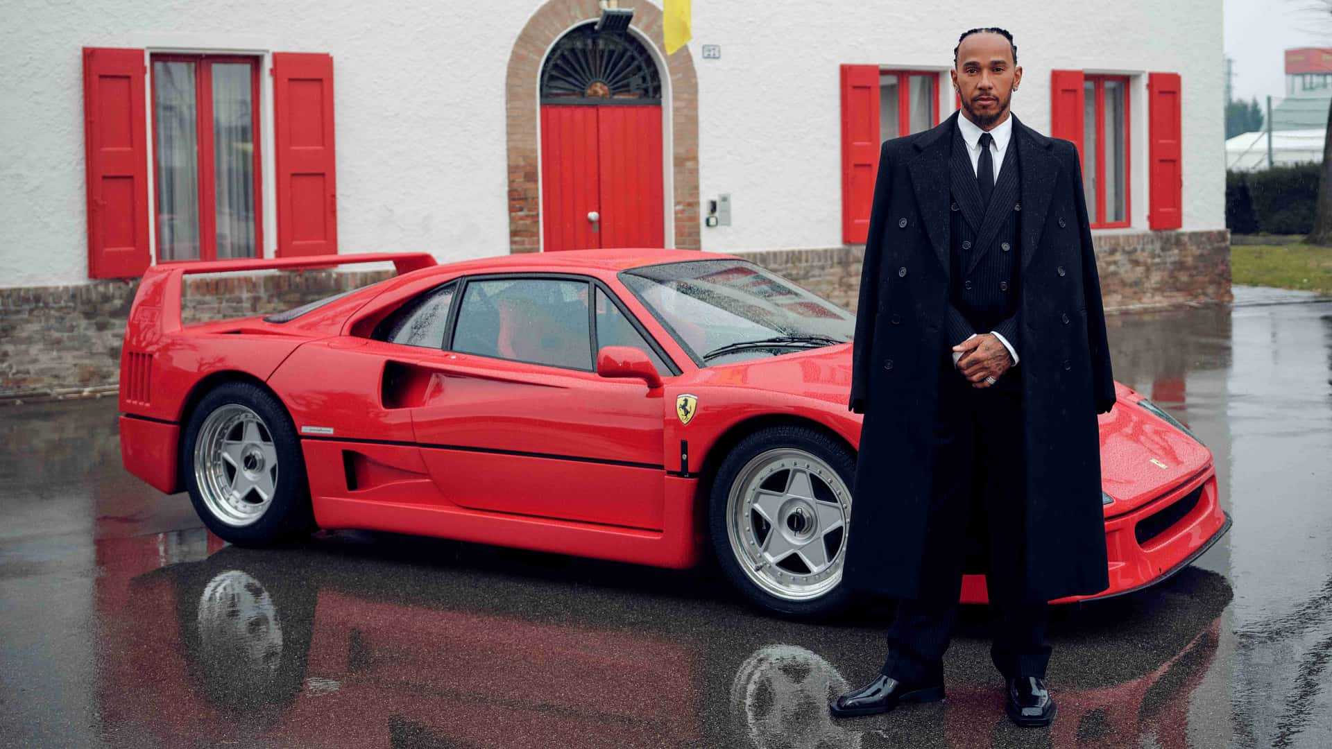 Lewis Hamilton Ferrari Maranello F40 Sports Car