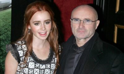 Lily Collins And Phil Collins Hollywood Walk Of Fame