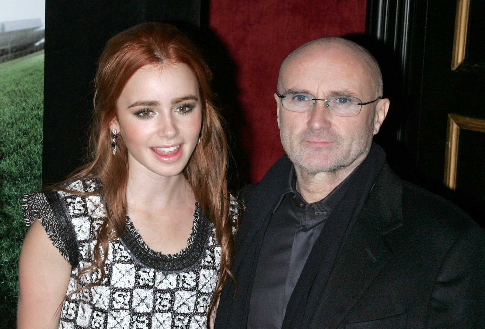 Lily Collins And Phil Collins Hollywood Walk Of Fame