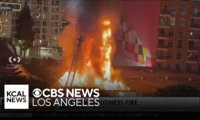 Los Angeles Commercial Building Fire Hope And Pico Streets