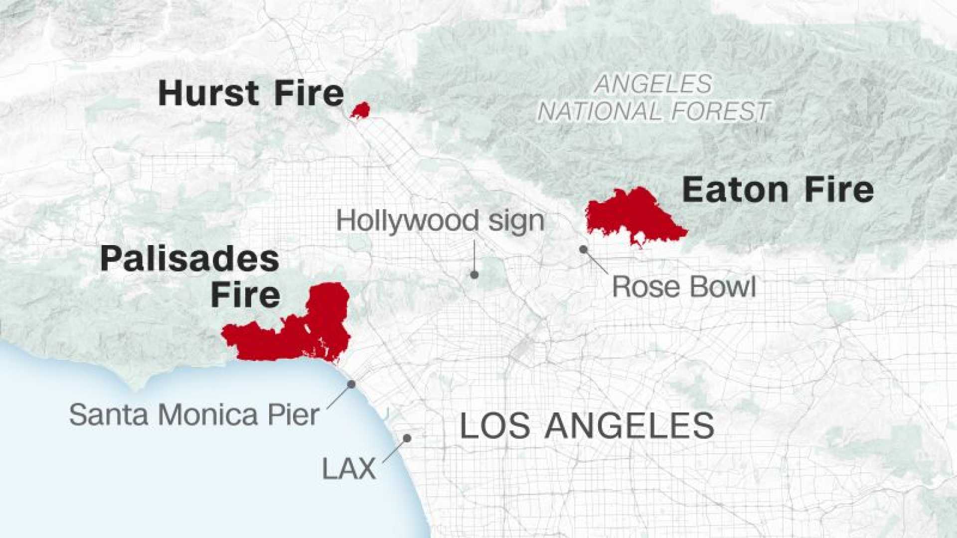 Los Angeles Wildfire Damage Map 2025