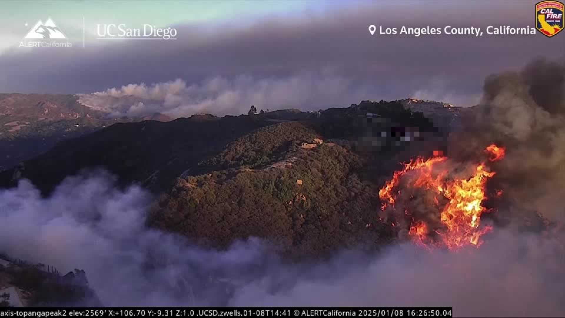 Los Angeles Wildfires 2023 Aerial View