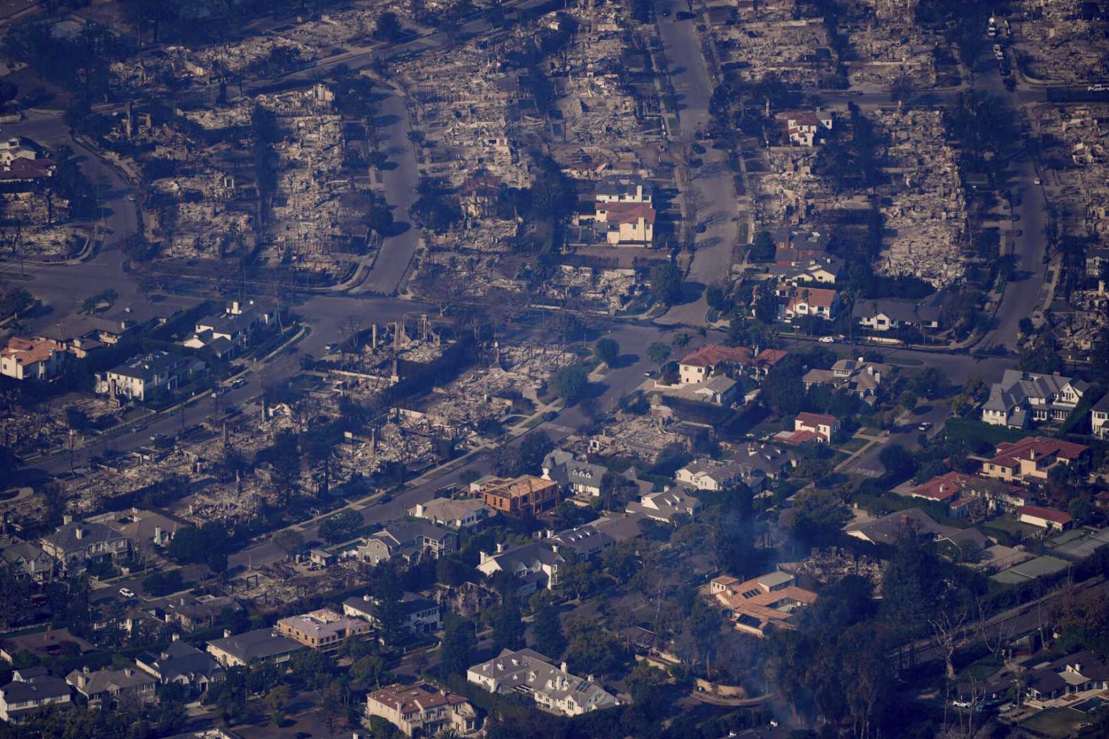 Los Angeles Wildfires 2023 Destruction Aerial View