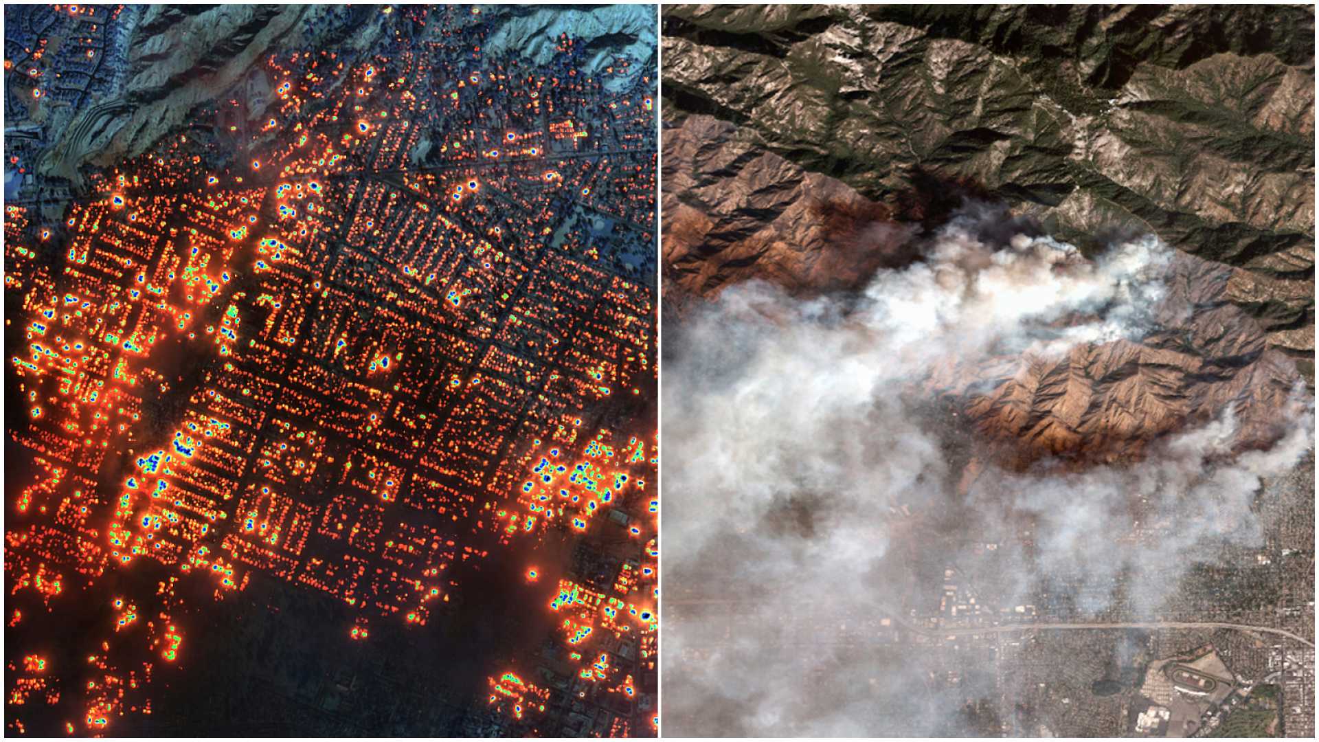 Los Angeles Wildfires 2025 Destruction Satellite Images