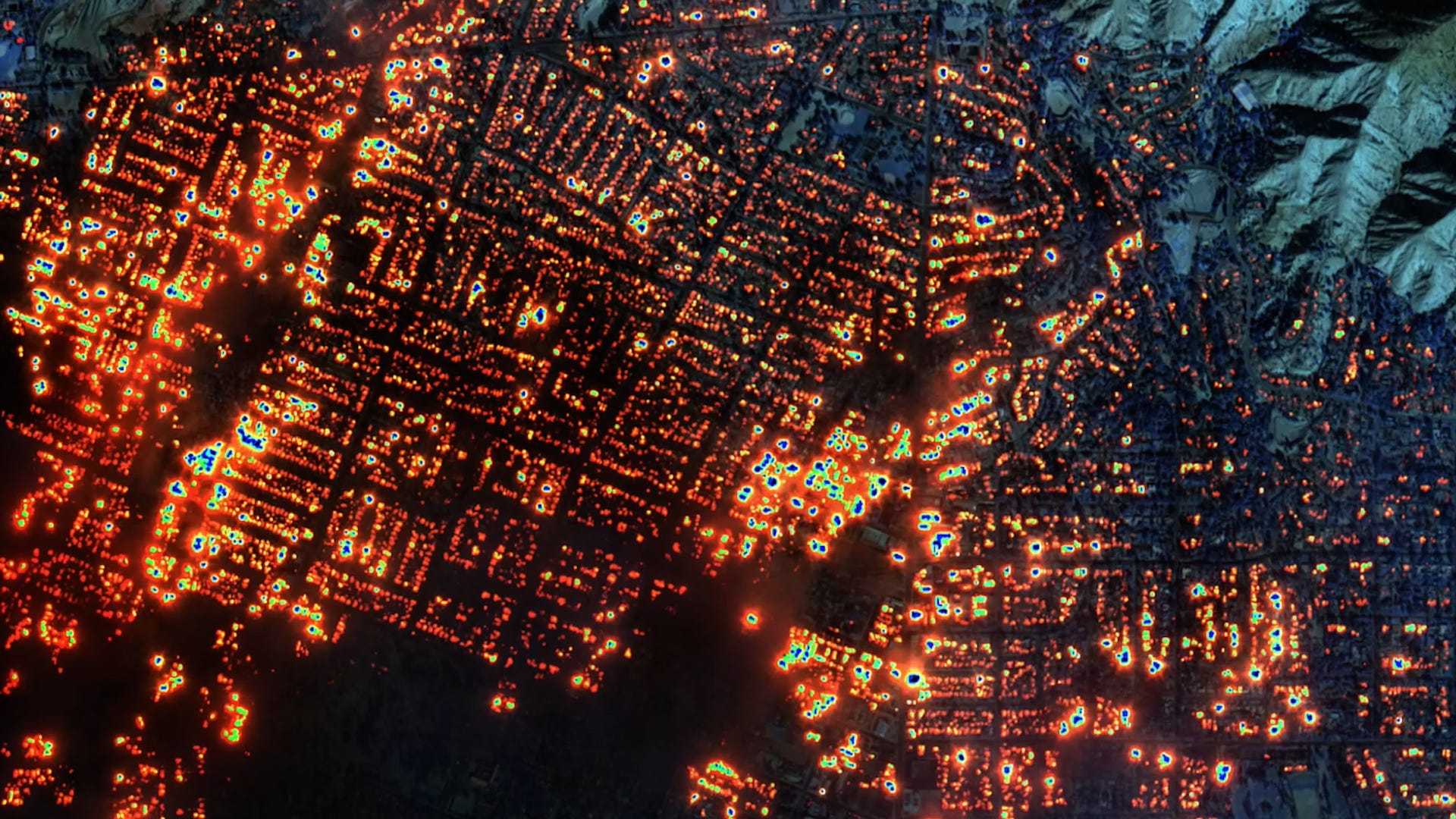 Los Angeles Wildfires Aerial View 2025