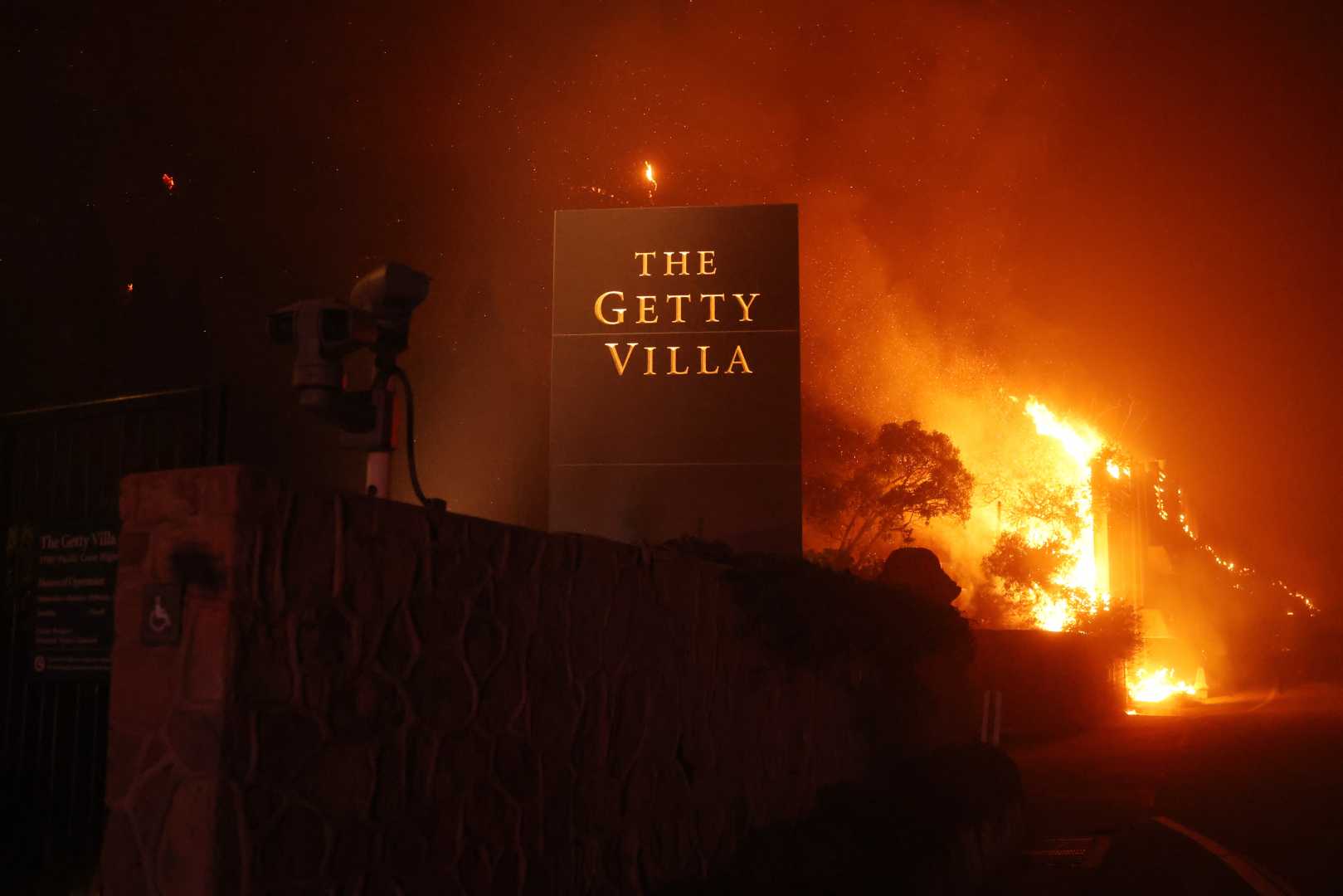 Los Angeles Wildfires Brentwood Getty Center Damage