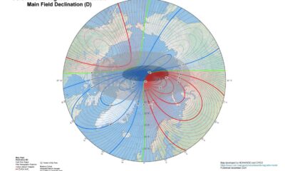 Magnetic North Pole Drift Map 2025